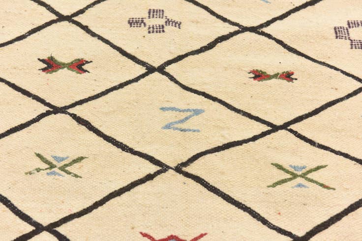 Detail image of 6' 1 x 9' 9 Hand Knotted Moroccan Wool Rug
