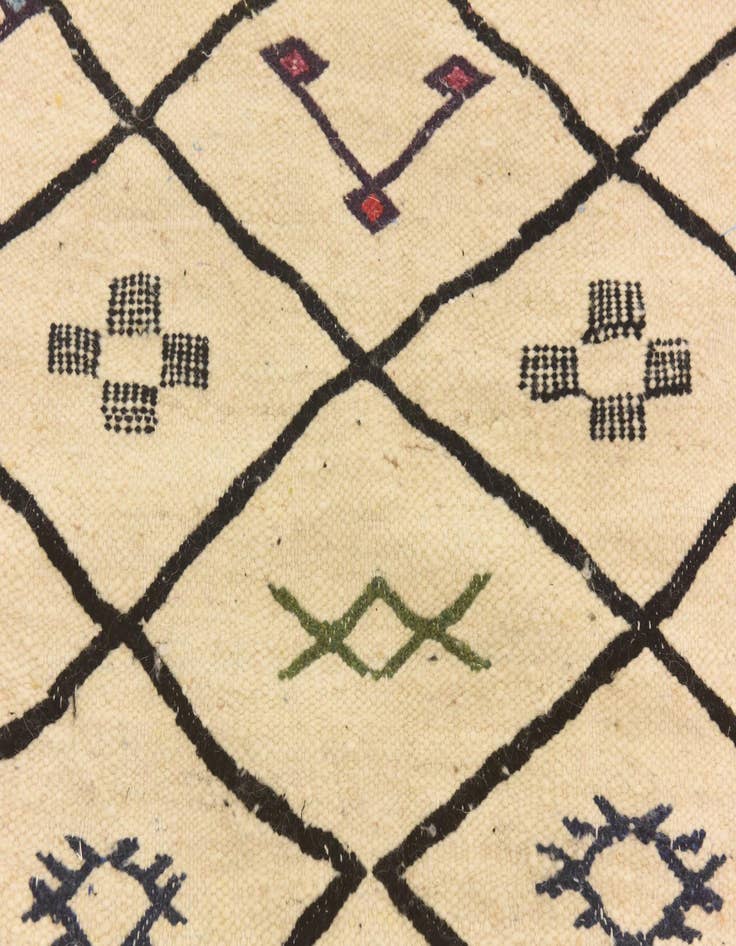 Detail image of 6' 1 x 9' 9  Hand Knotted Moroccan Wool Rug