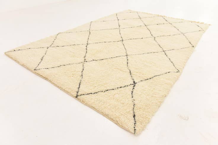 Detail image of 6' 10 x 10' 6 Hand Knotted Moroccan Wool Rug