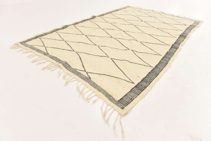 6' 3 x 10' 2 Hand Knotted Moroccan Wool Rug