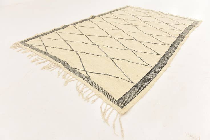 Detail image of 6' 3 x 10' 2 Hand Knotted Moroccan Wool Rug