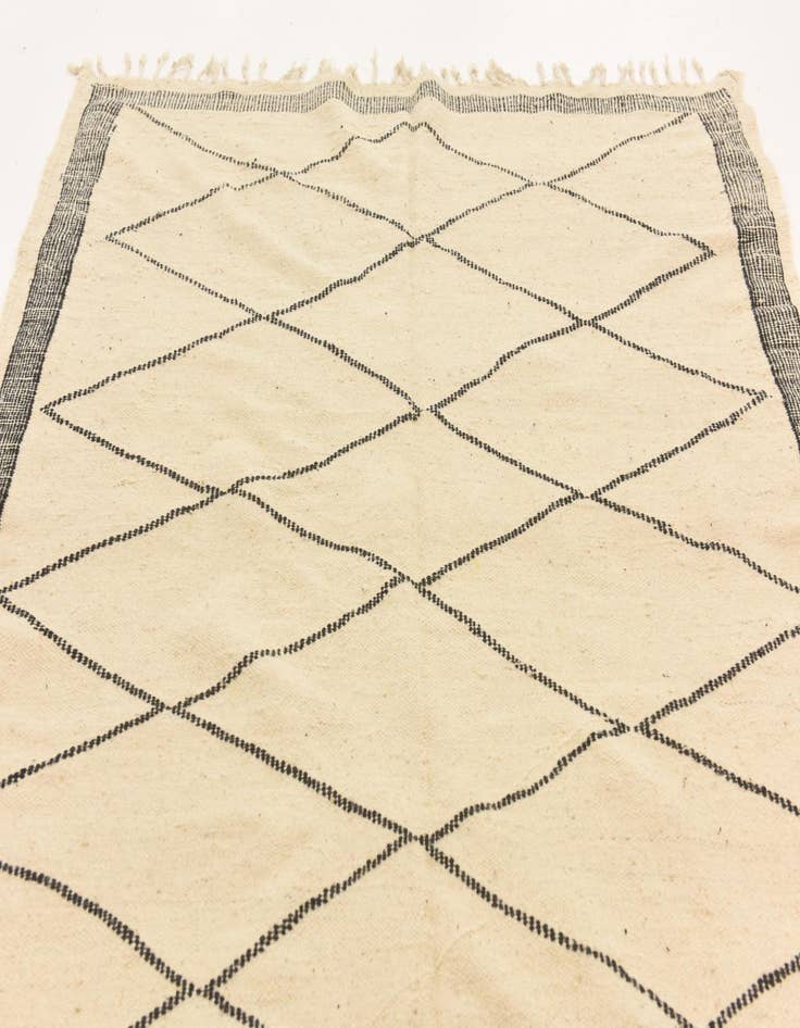 Detail image of 6' 3 x 10' 2  Hand Knotted Moroccan Wool Rug