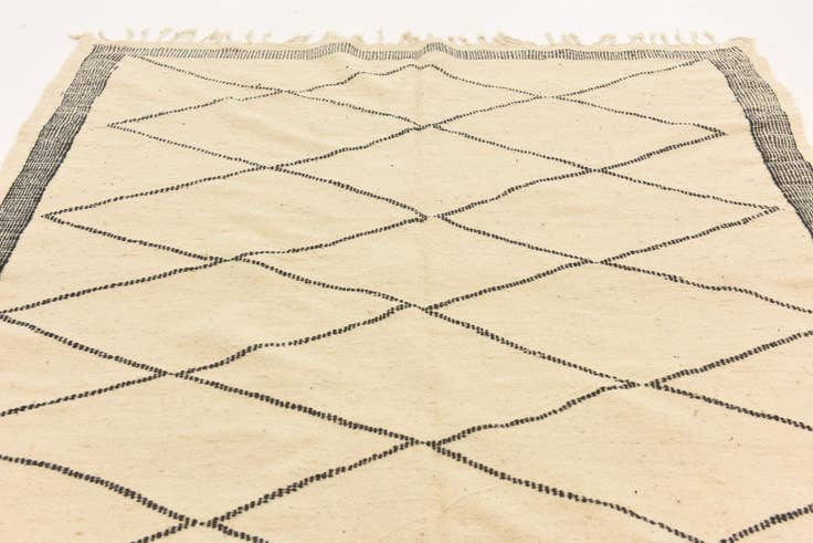 Detail image of 6' 3 x 10' 2 Hand Knotted Moroccan Wool Rug