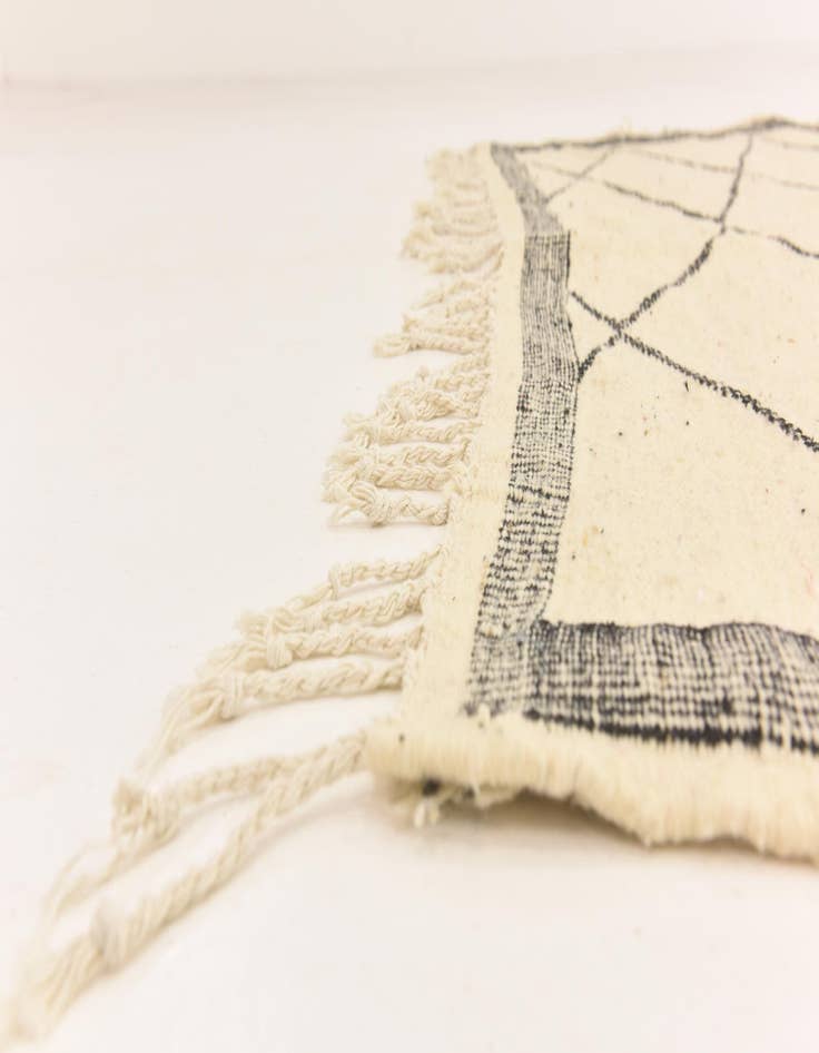 Detail image of 6' 3 x 10' 2  Hand Knotted Moroccan Wool Rug