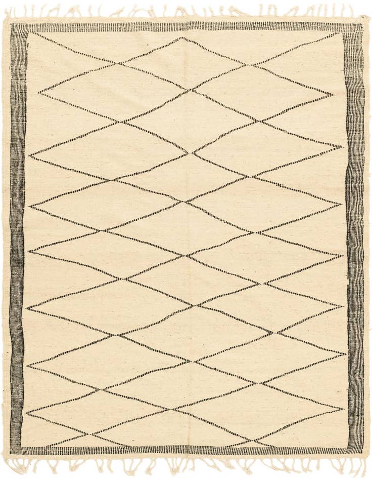 Detail image of 6' 3 x 10' 2 Hand Knotted Moroccan Wool Rug