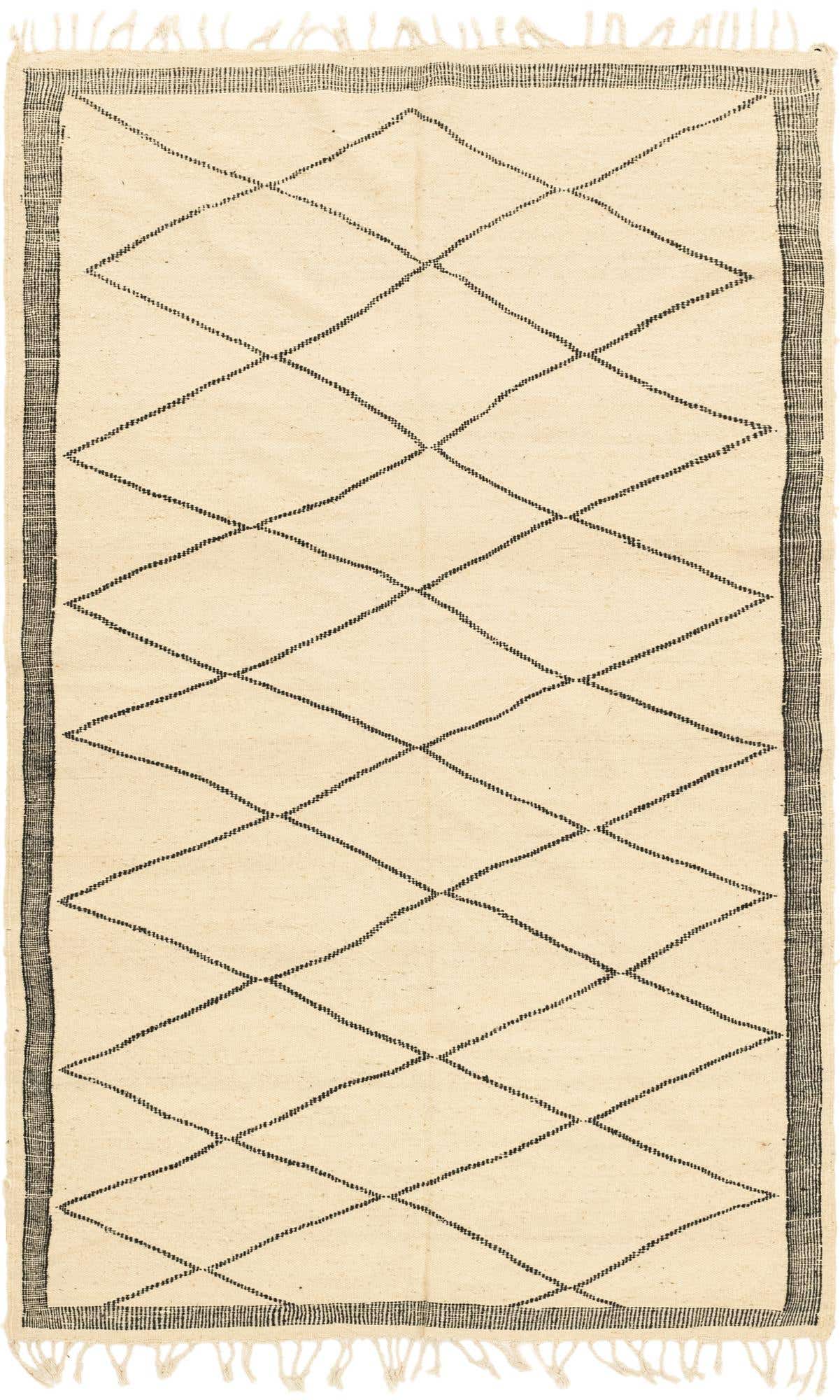 6' 3 x 10' 2 Hand Knotted Moroccan Wool Rug