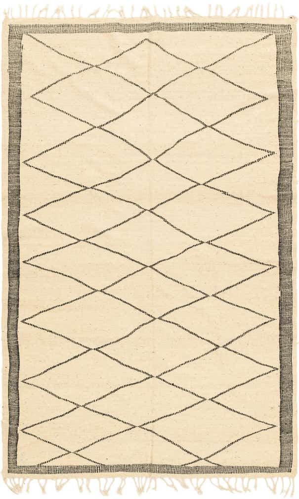 6' 3 x 10' 2 Hand Knotted Moroccan Wool Rug