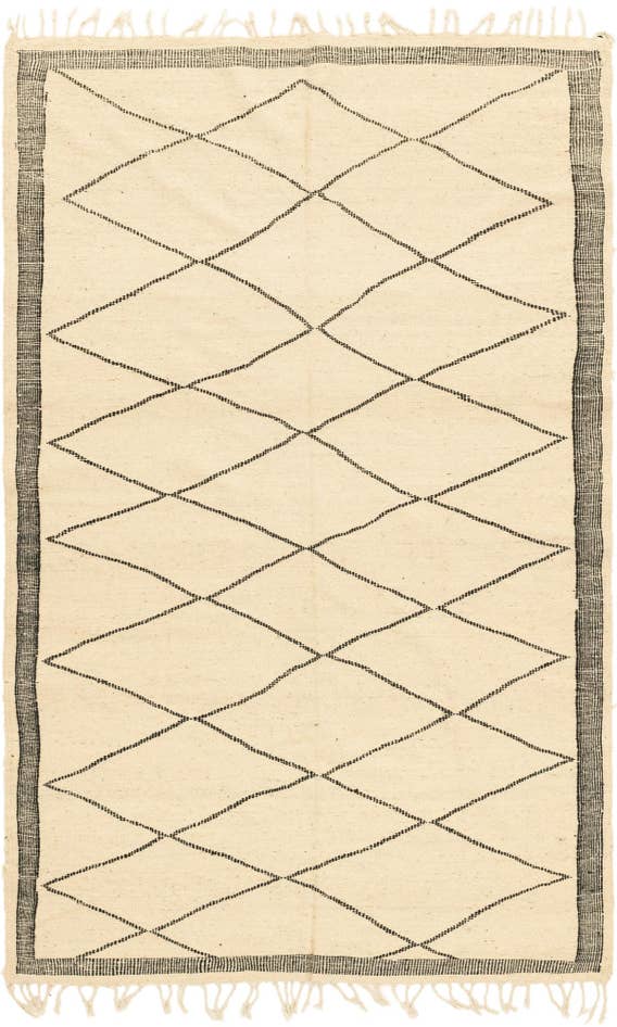Detail image of 6' 3 x 10' 2 Hand Knotted Moroccan Wool Rug