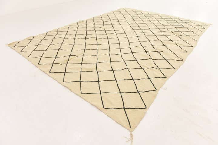 8' 10 x 12' 6 Hand Knotted Moroccan Wool Rug