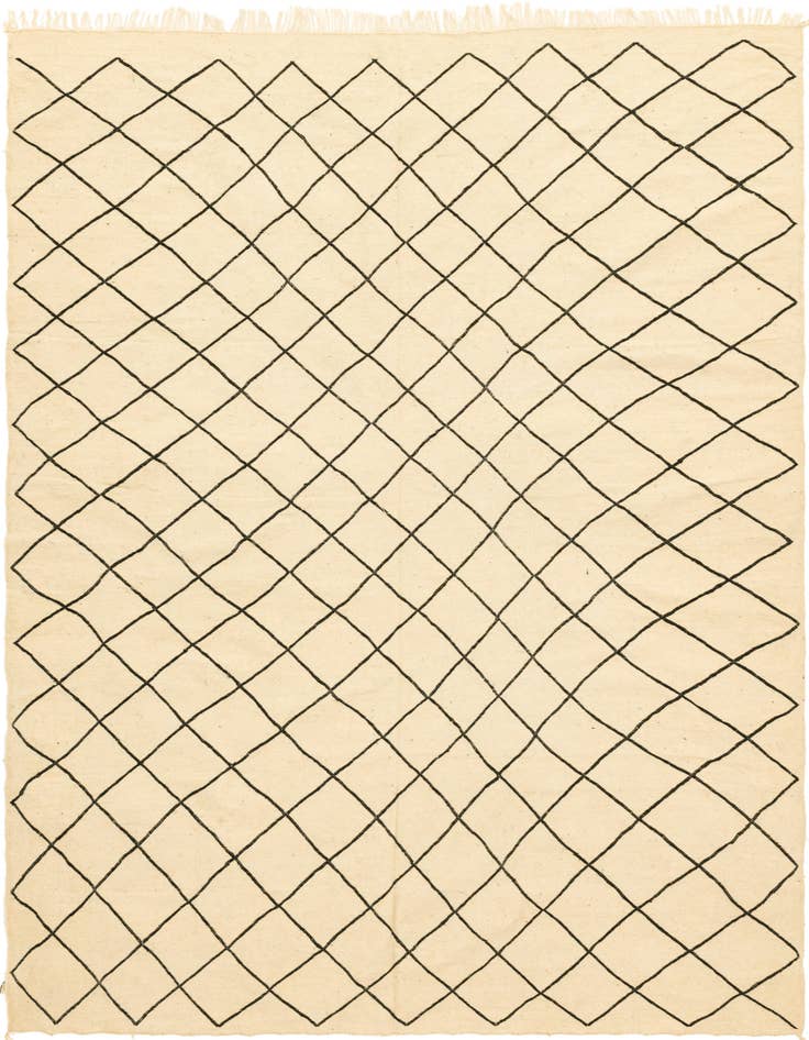 Detail image of 8' 10 x 12' 6 Hand Knotted Moroccan Wool Rug
