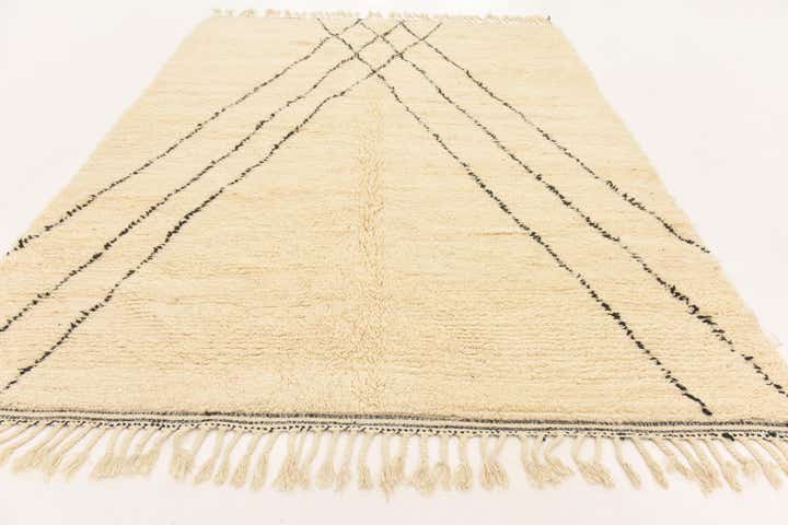 7' 2 x 9' 6 Hand Knotted Moroccan Wool Rug