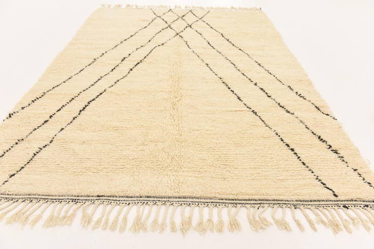 Detail image of 7' 2 x 9' 6 Hand Knotted Moroccan Wool Rug