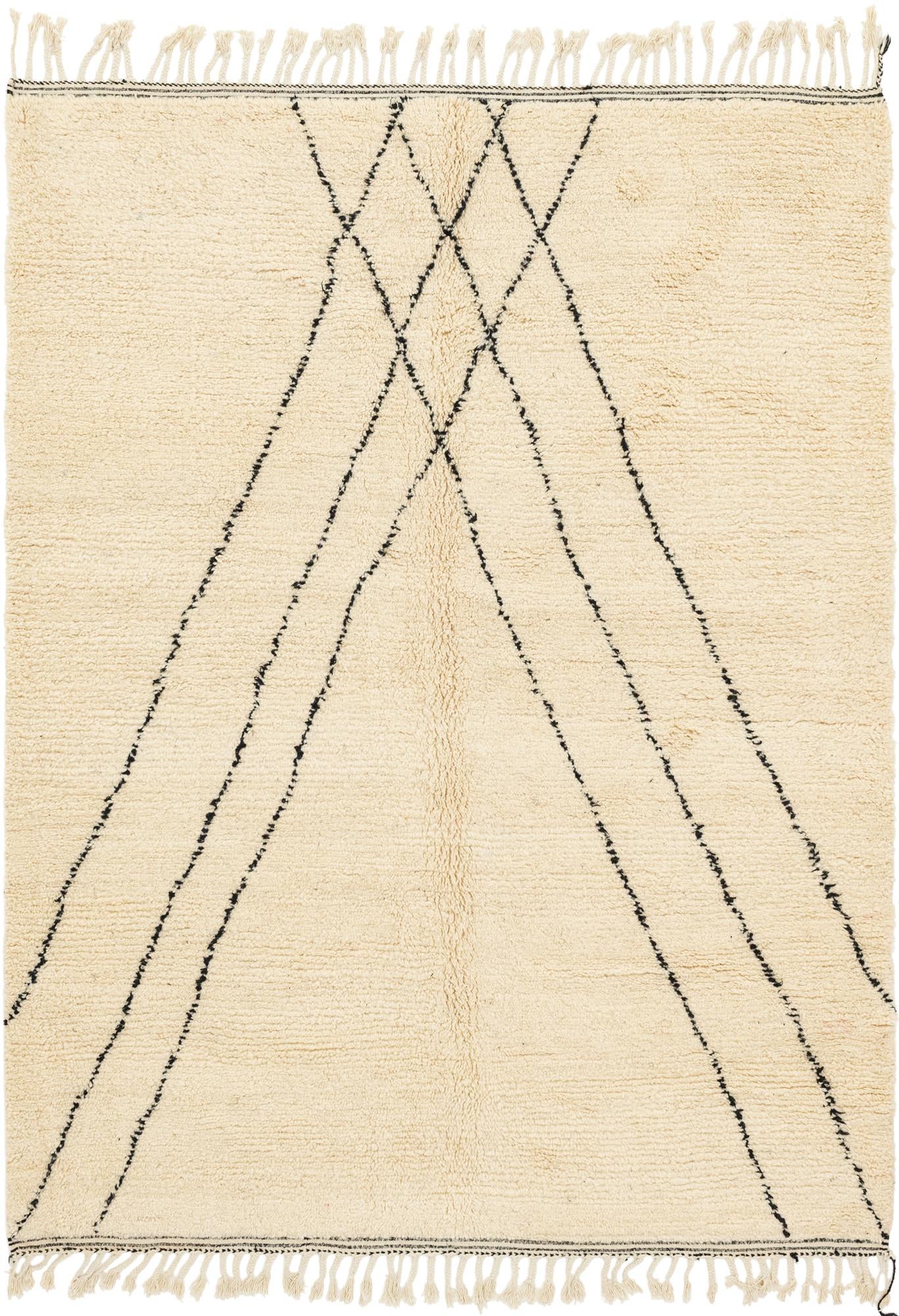 7' 2 x 9' 6 Hand Knotted Moroccan Wool Rug