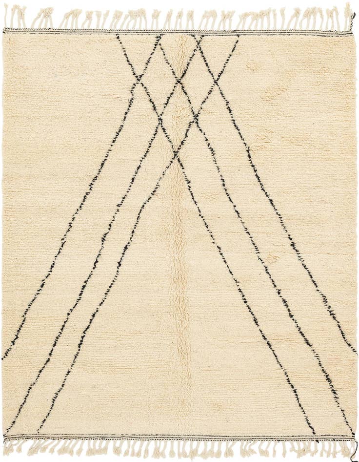 Detail image of 7' 2 x 9' 6 Hand Knotted Moroccan Wool Rug