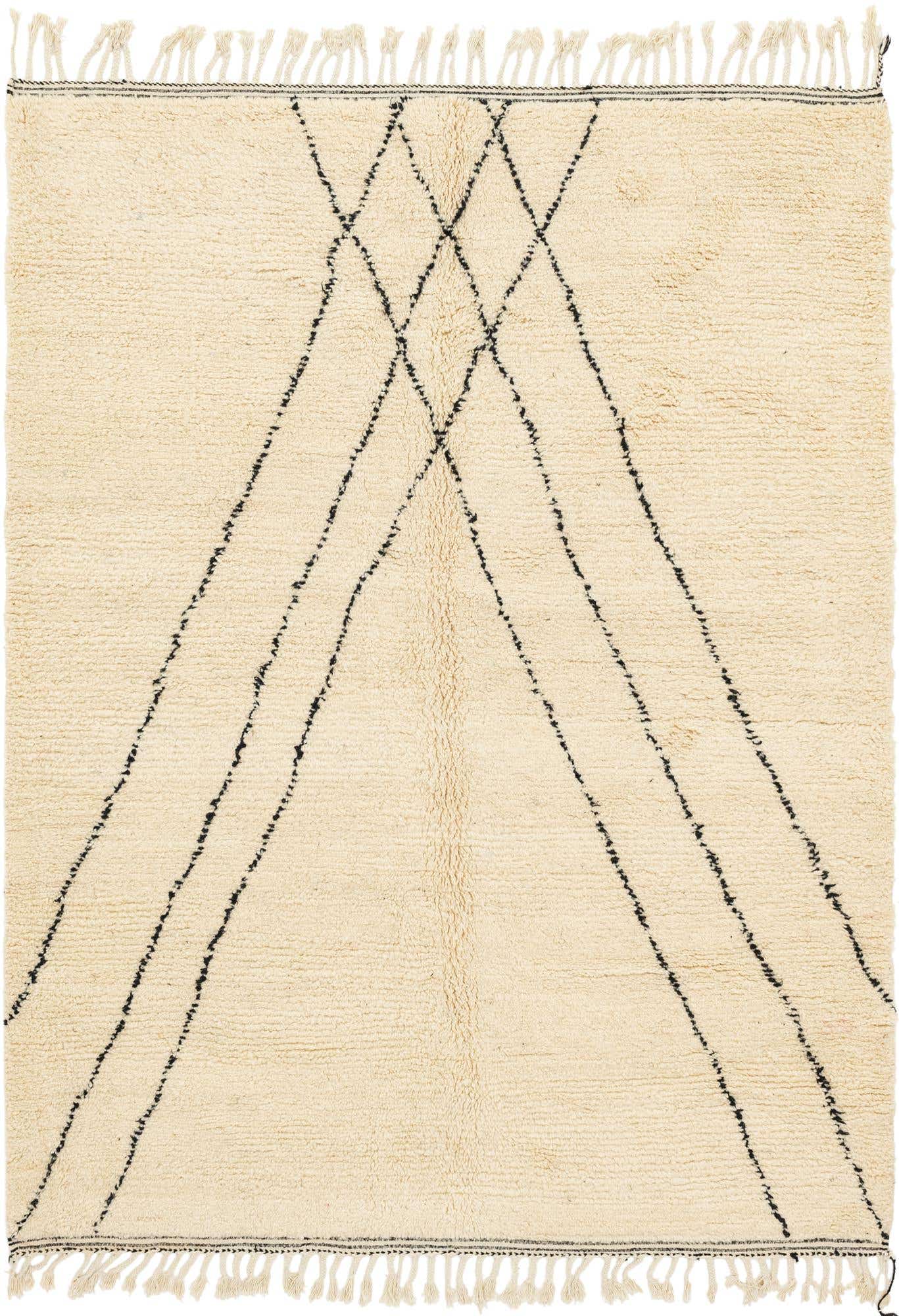 7' 2 x 9' 6 Hand Knotted Moroccan Wool Rug