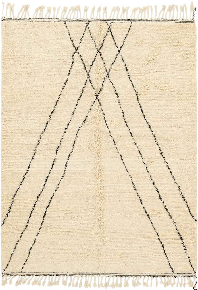 7' 2 x 9' 6 Hand Knotted Moroccan Wool Rug