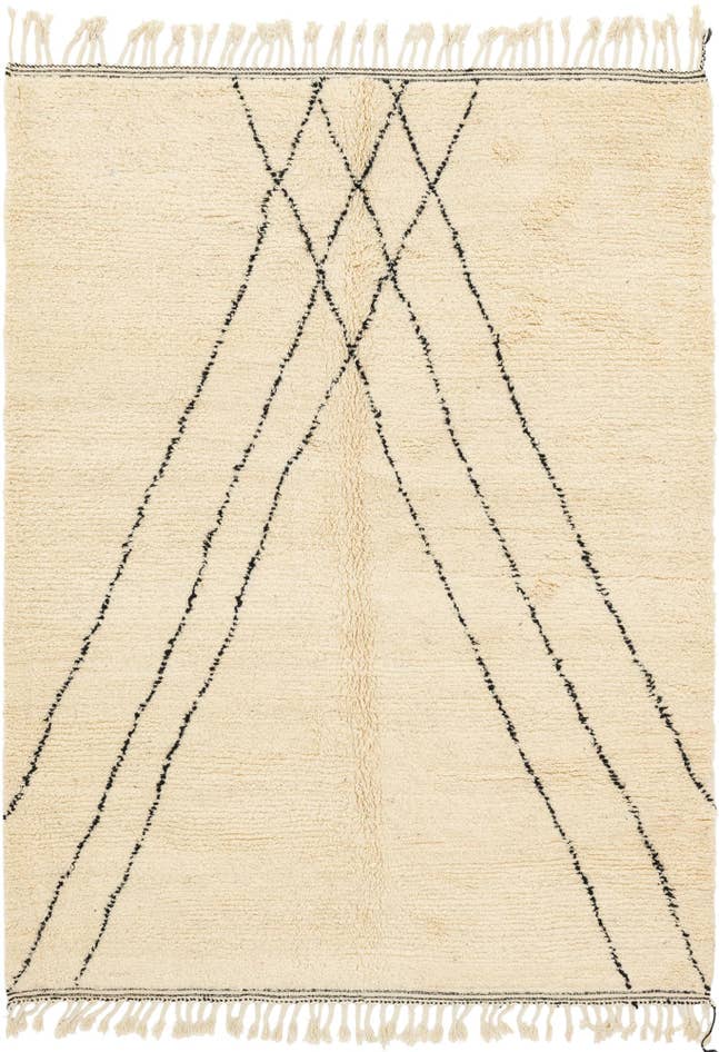 Detail image of 7' 2 x 9' 6 Hand Knotted Moroccan Wool Rug