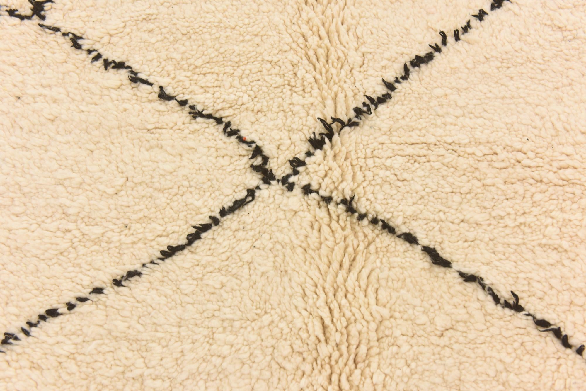 7' x 9' 6 Hand Knotted Moroccan Wool Rug