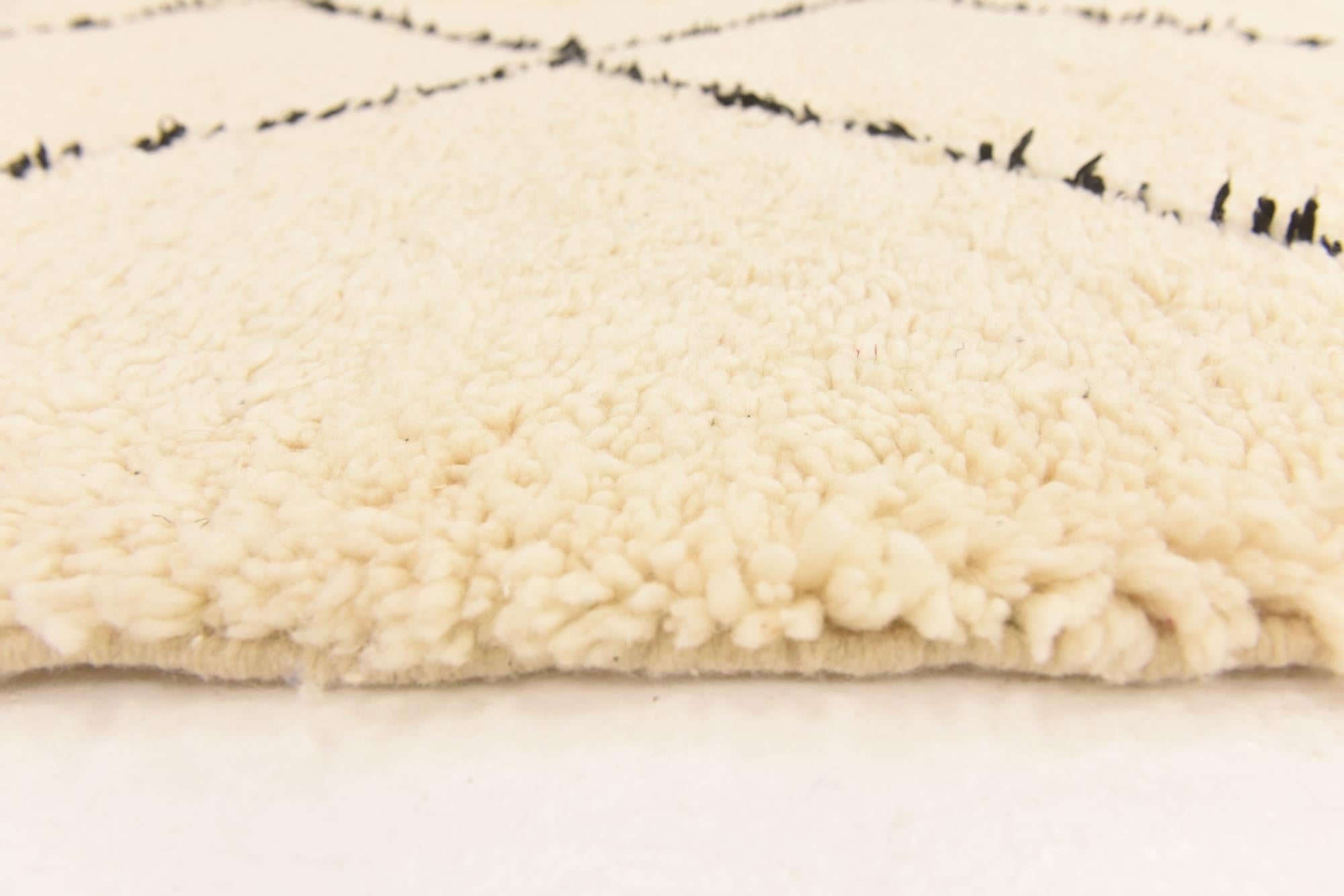 7' x 9' 6 Hand Knotted Moroccan Wool Rug