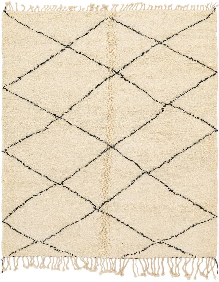 Detail image of 7' x 9' 6 Hand Knotted Moroccan Wool Rug