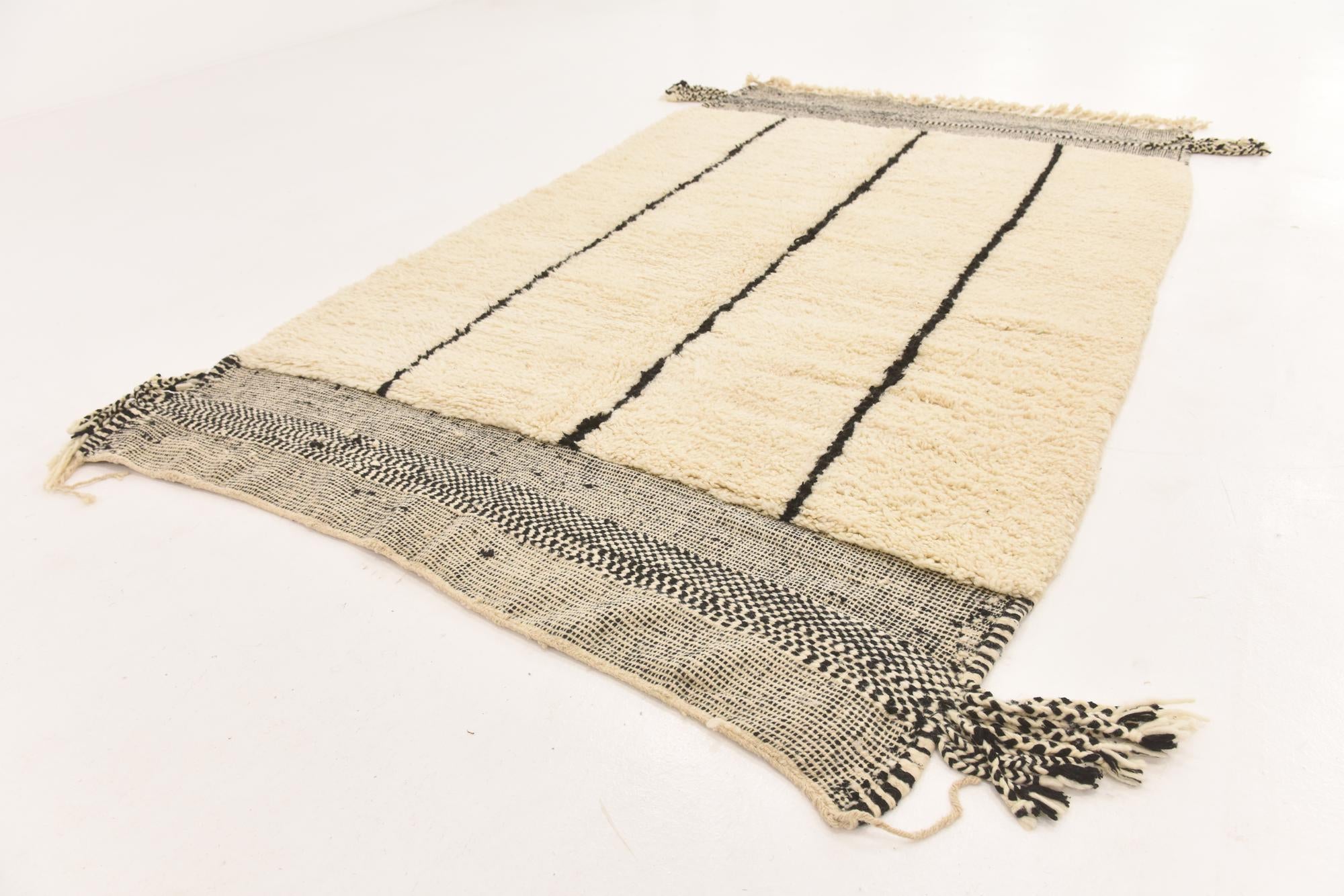 5' 4 x 8' 9 Hand Knotted Moroccan Wool Rug