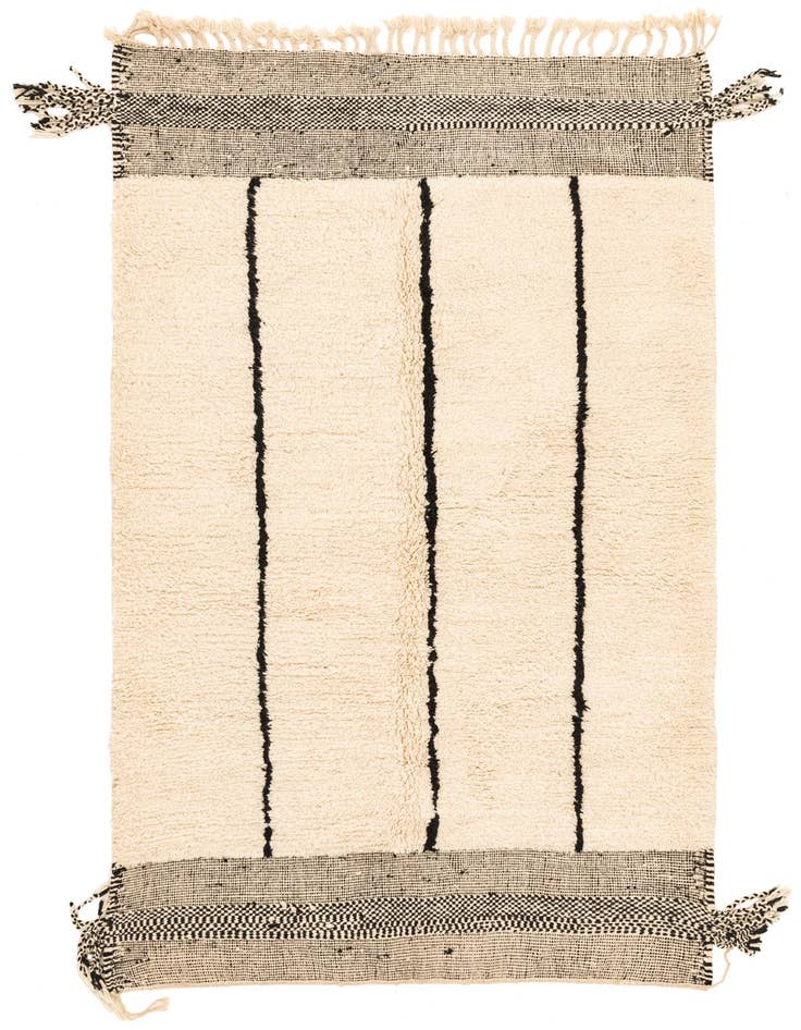 Detail image of 5' 4 x 8' 9 Hand Knotted Moroccan Wool Rug