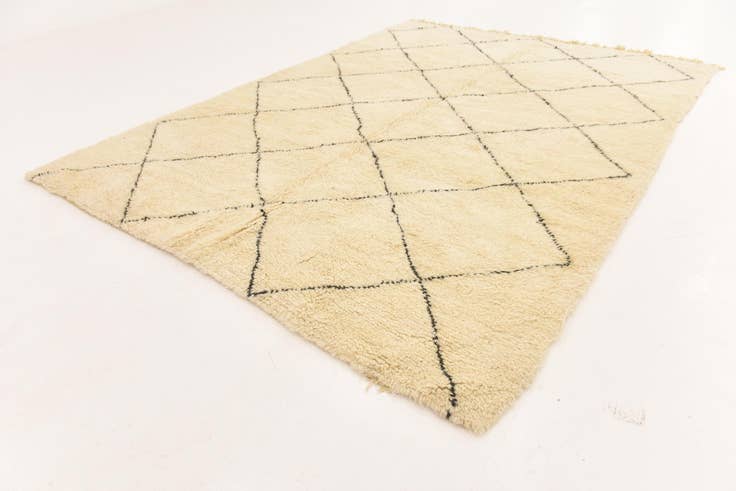 Detail image of 7' 1 x 9' 10 Hand Knotted Moroccan Wool Rug