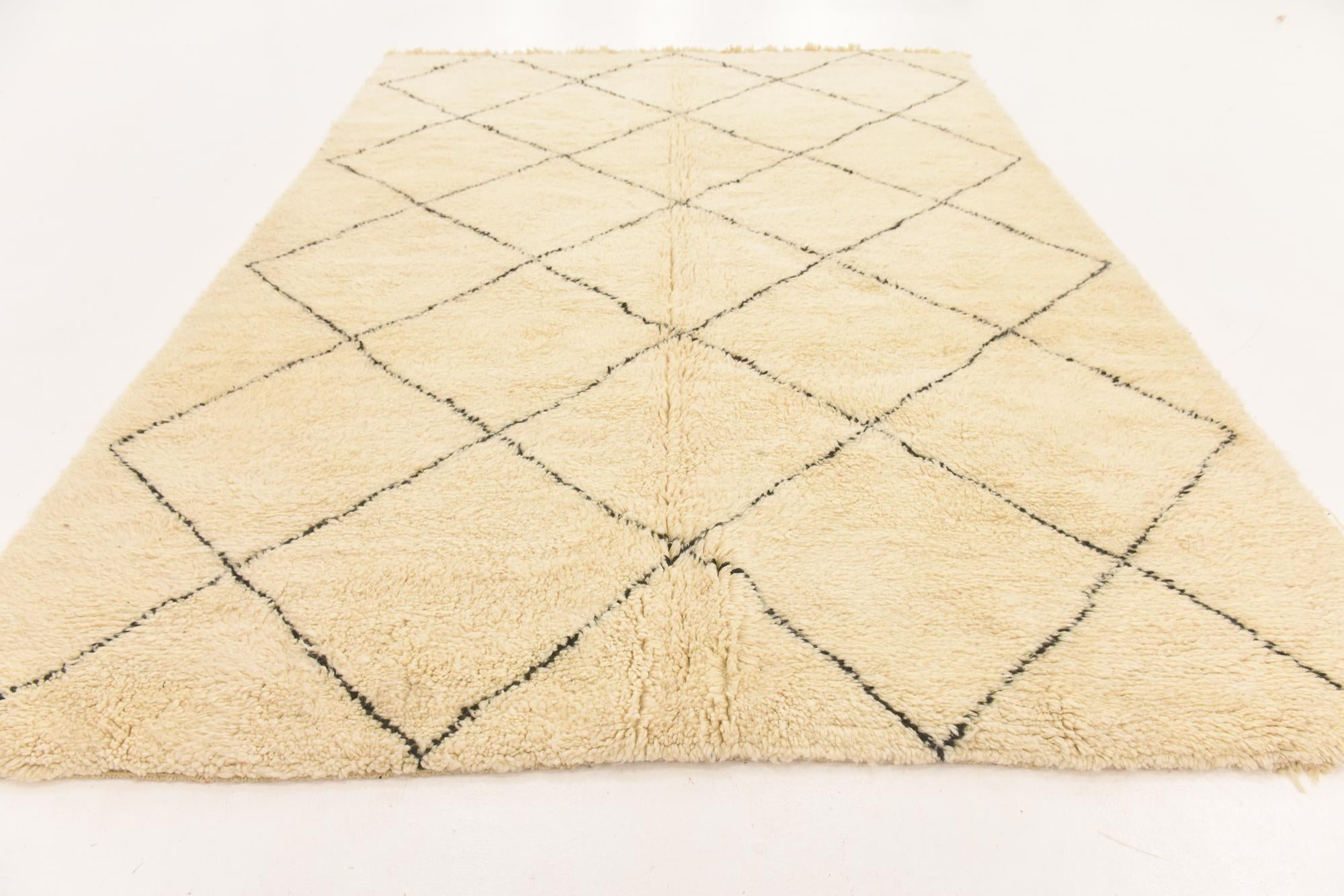 7' 1 x 9' 10 Hand Knotted Moroccan Wool Rug