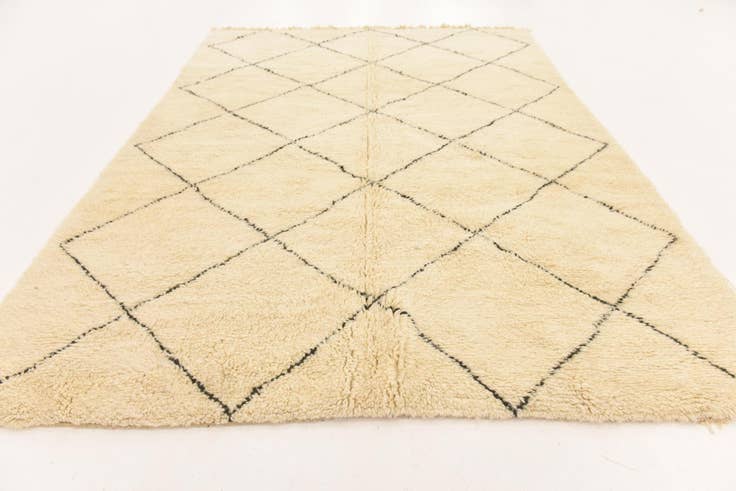Detail image of 7' 1 x 9' 10 Hand Knotted Moroccan Wool Rug