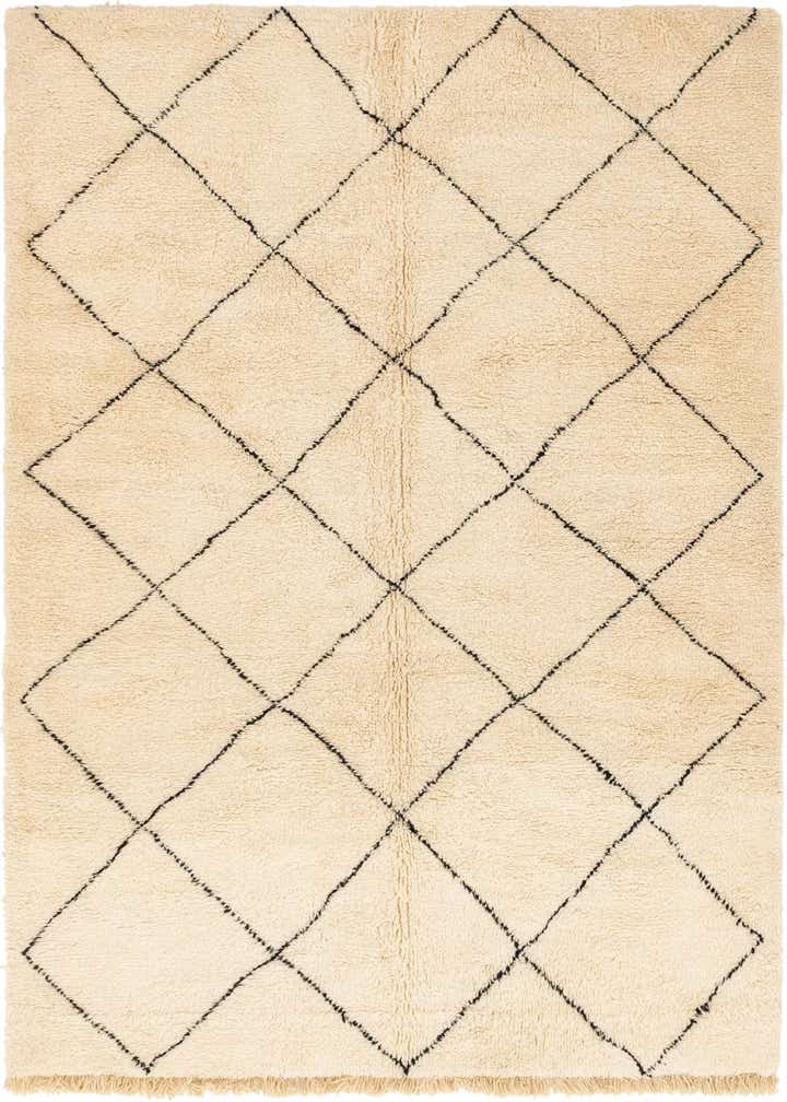 7' 1 x 9' 10 Hand Knotted Moroccan Wool Rug