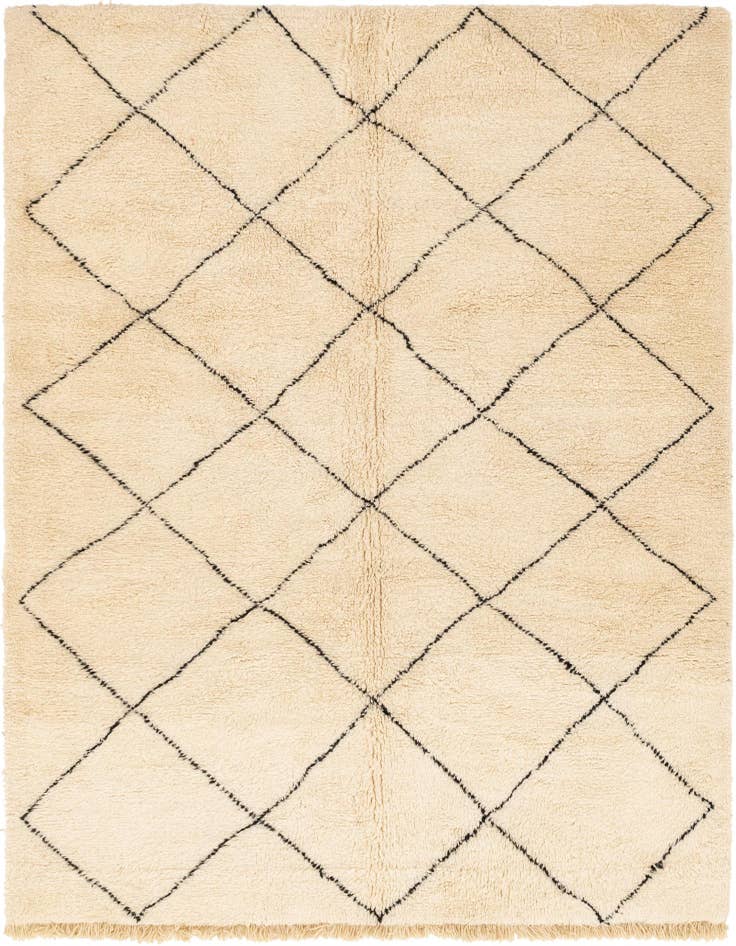 Detail image of 7' 1 x 9' 10 Hand Knotted Moroccan Wool Rug