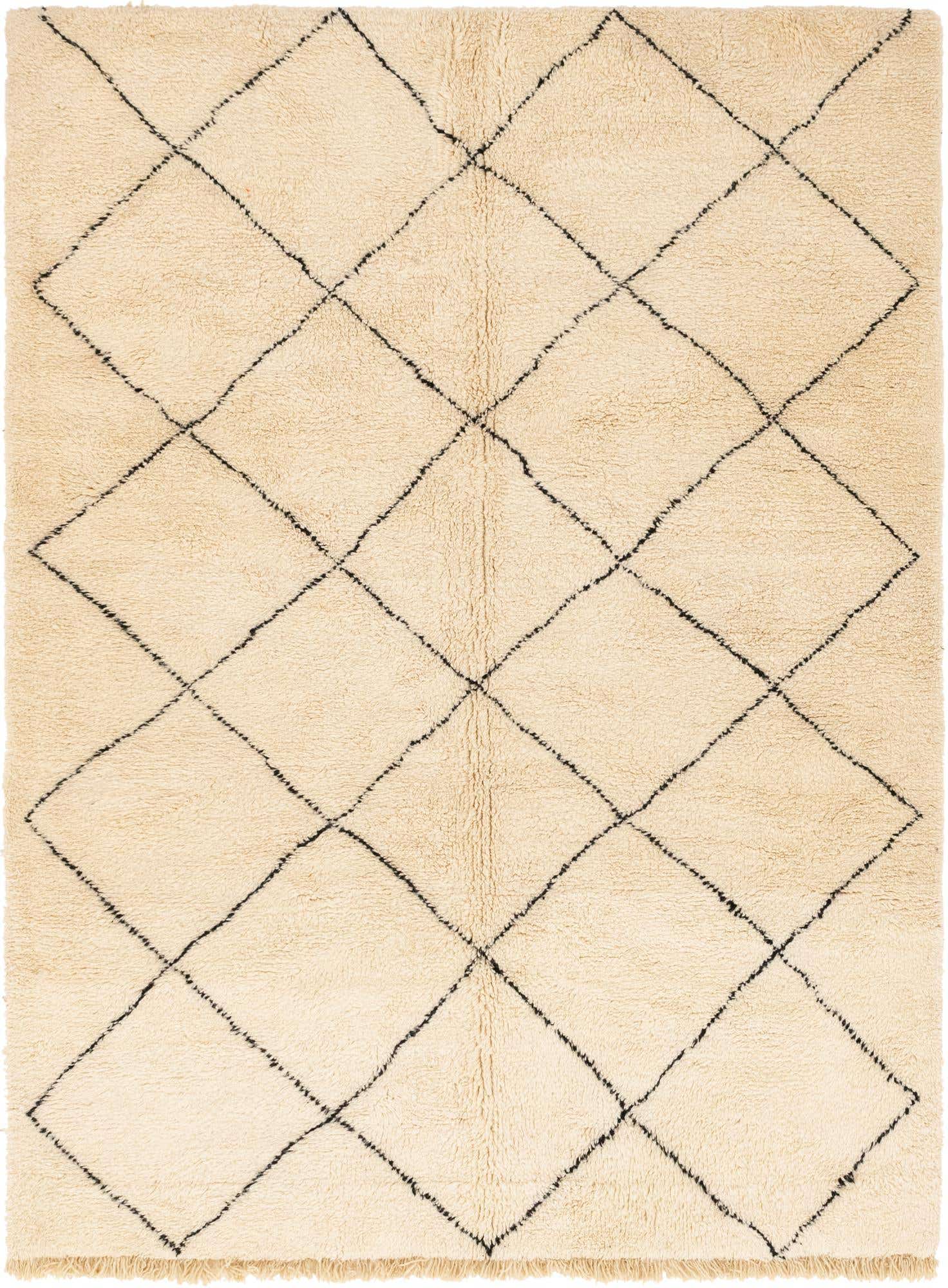 7' 1 x 9' 10 Hand Knotted Moroccan Wool Rug