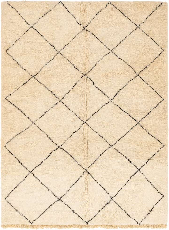 7' 1 x 9' 10 Hand Knotted Moroccan Wool Rug