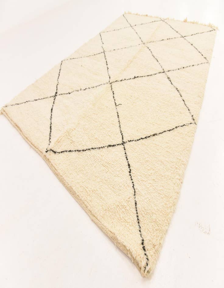 Detail image of 6' 8 x 9' 9  Hand Knotted Moroccan Wool Rug