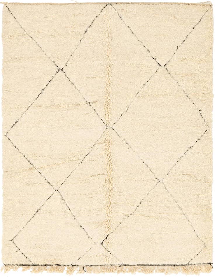 Detail image of 6' 5 x 10' 1 Hand Knotted Moroccan Wool Rug