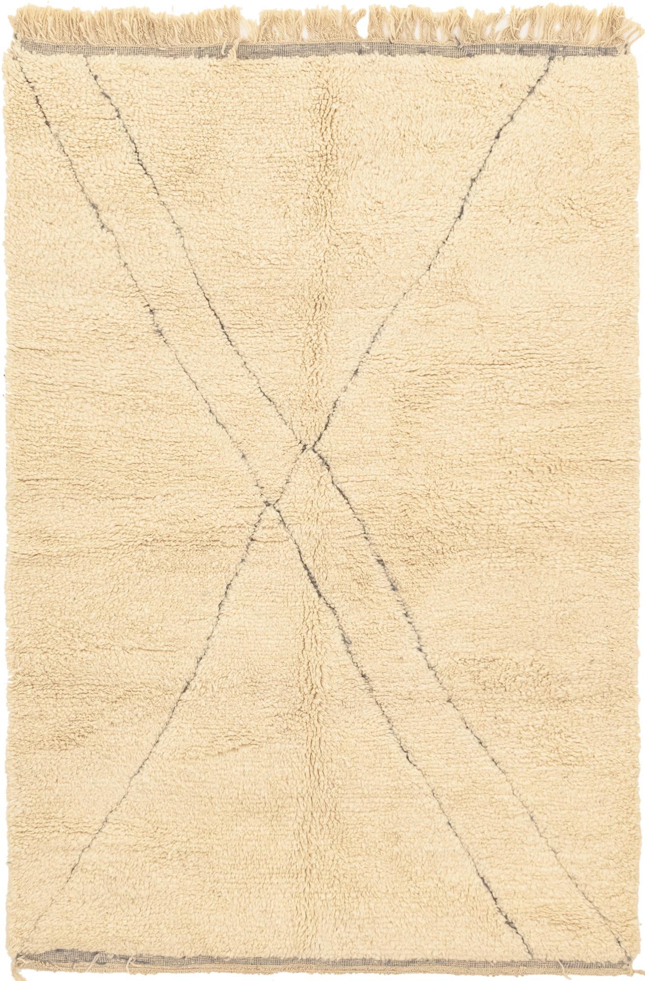 5' 3 x 8' Hand Knotted Moroccan Wool Rug
