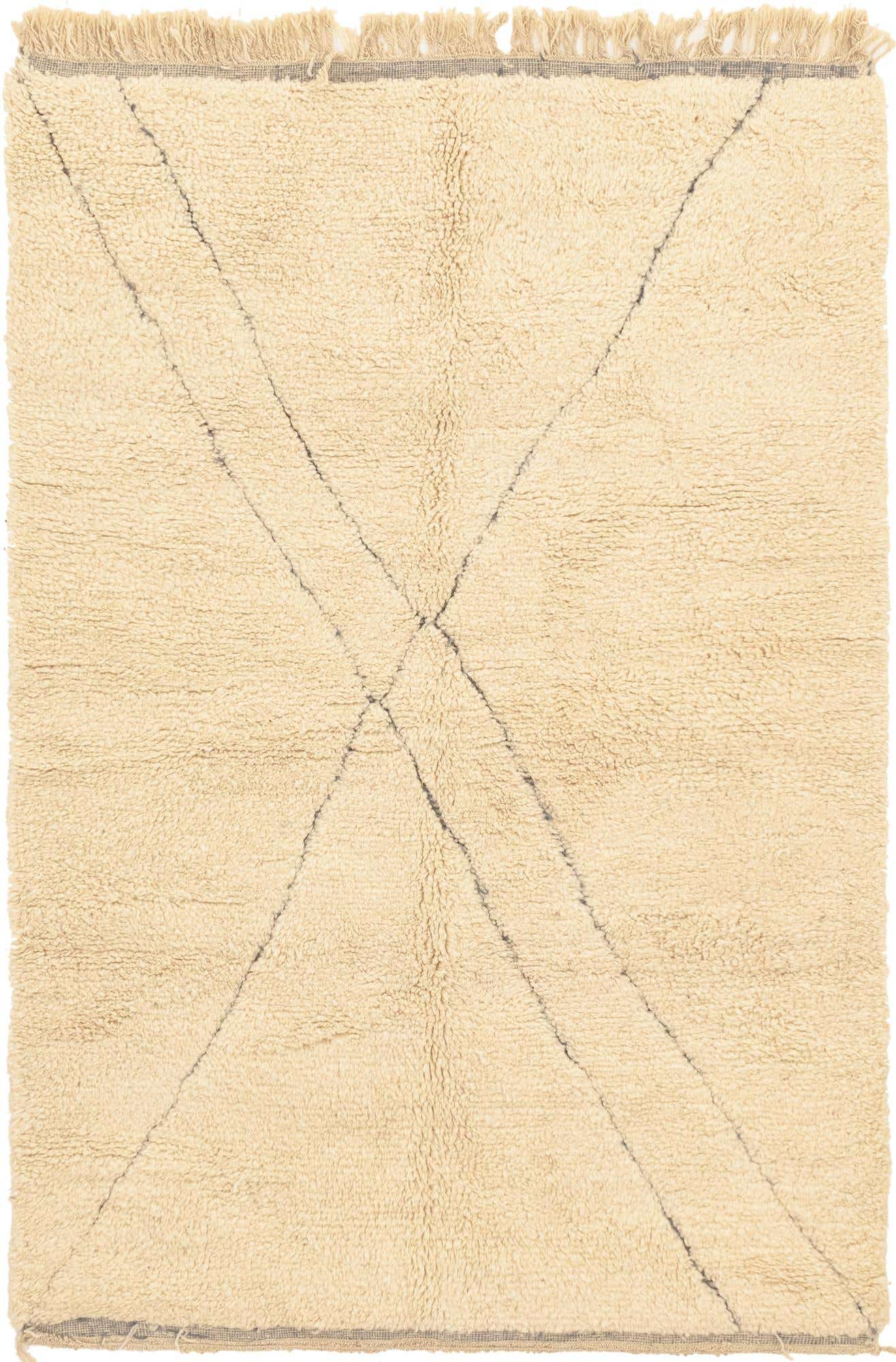 5' 3 x 8' Hand Knotted Moroccan Wool Rug