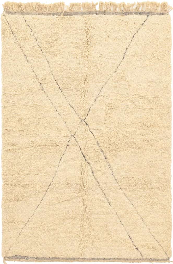 5' 3 x 8' Hand Knotted Moroccan Wool Rug