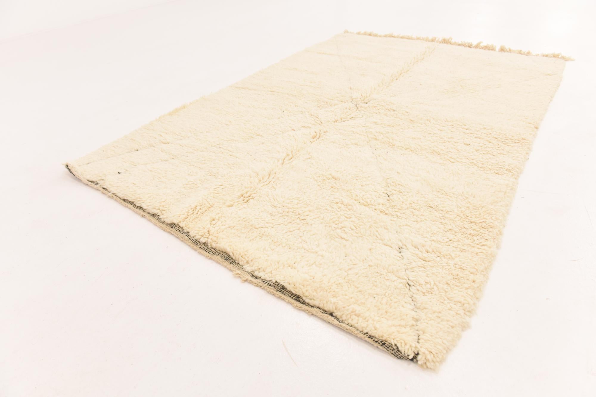 5' 3 x 8' Hand Knotted Moroccan Wool Rug