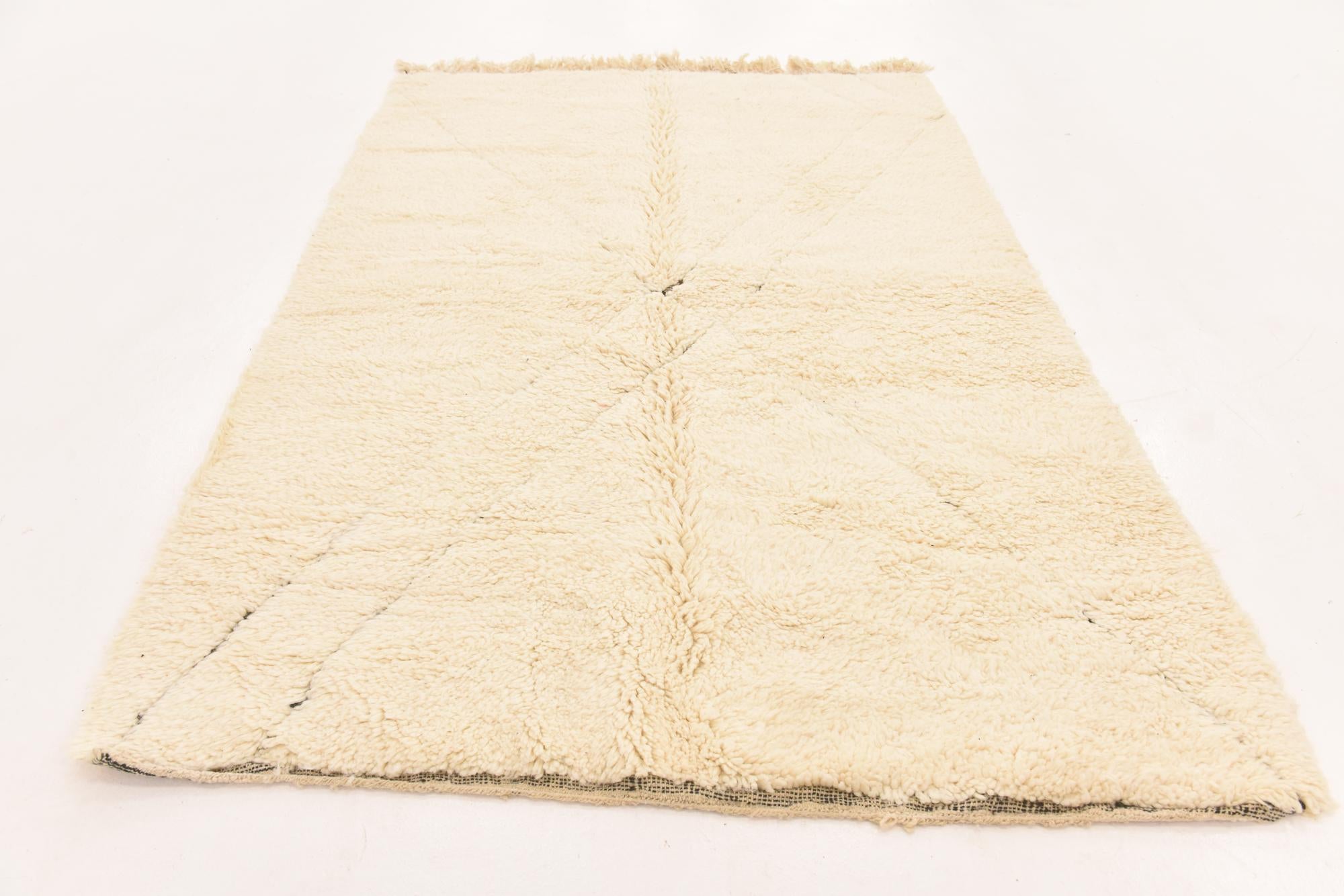 5' 3 x 8' Hand Knotted Moroccan Wool Rug