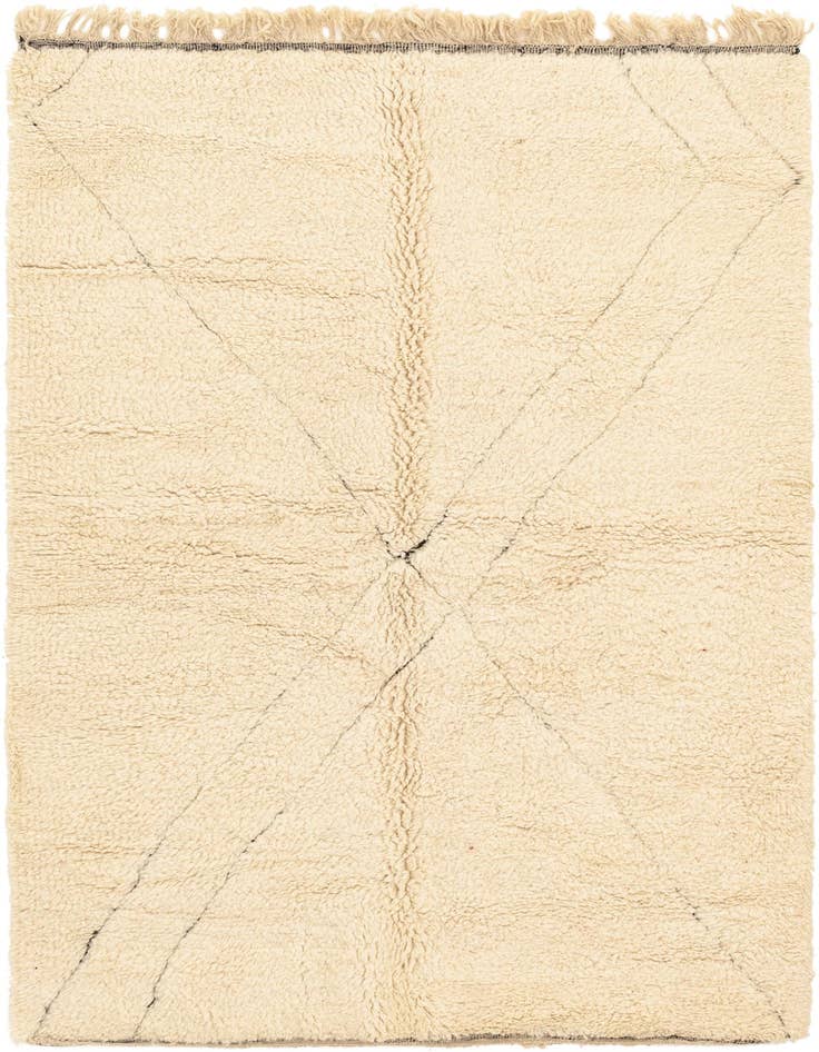 Detail image of 5' 3 x 8' Hand Knotted Moroccan Wool Rug