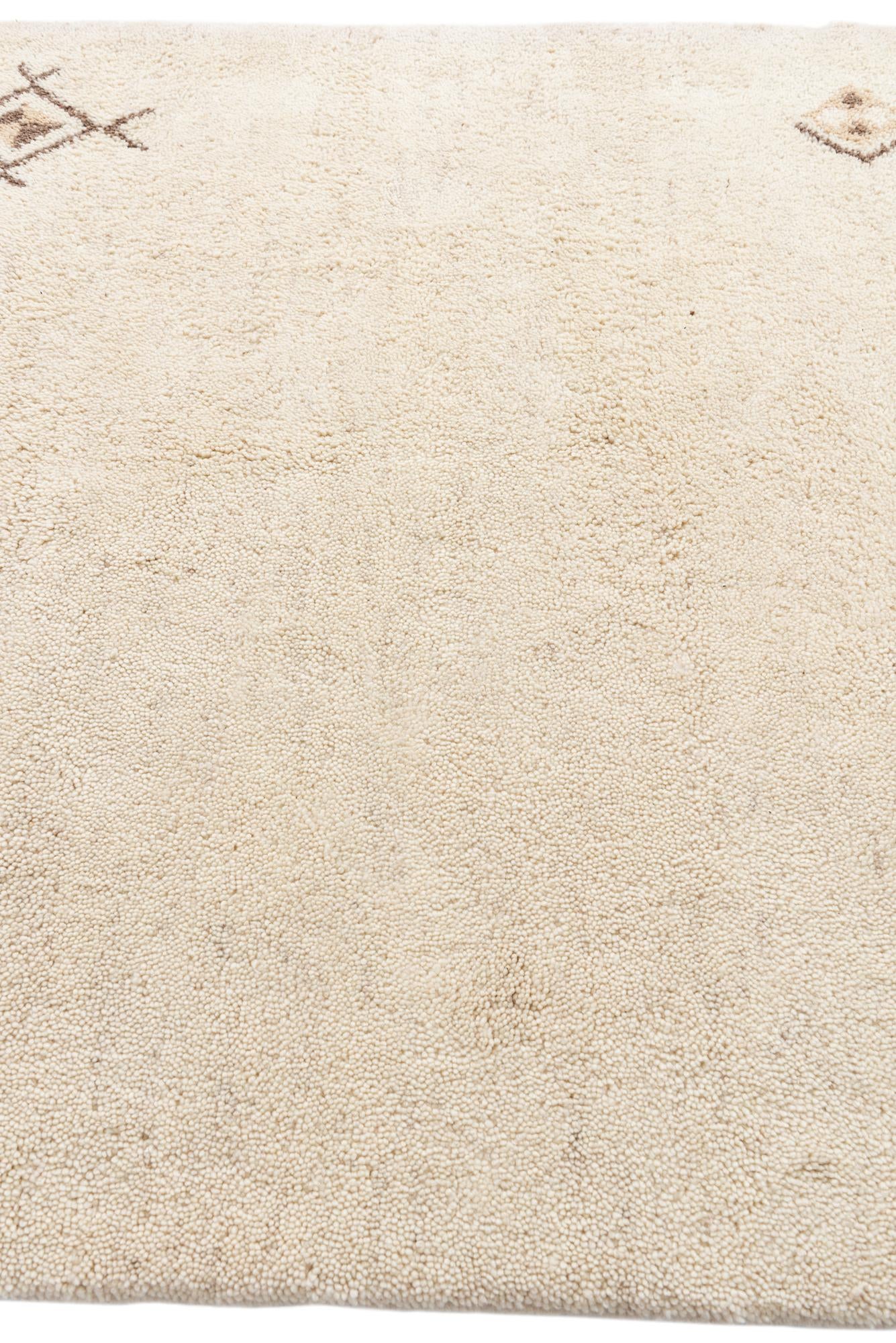 5' 8 x 8' Hand Knotted Moroccan Wool Rug