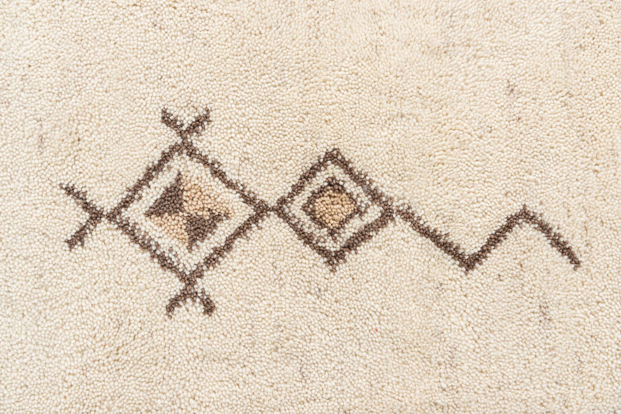 5' 8 x 8' Hand Knotted Moroccan Wool Rug