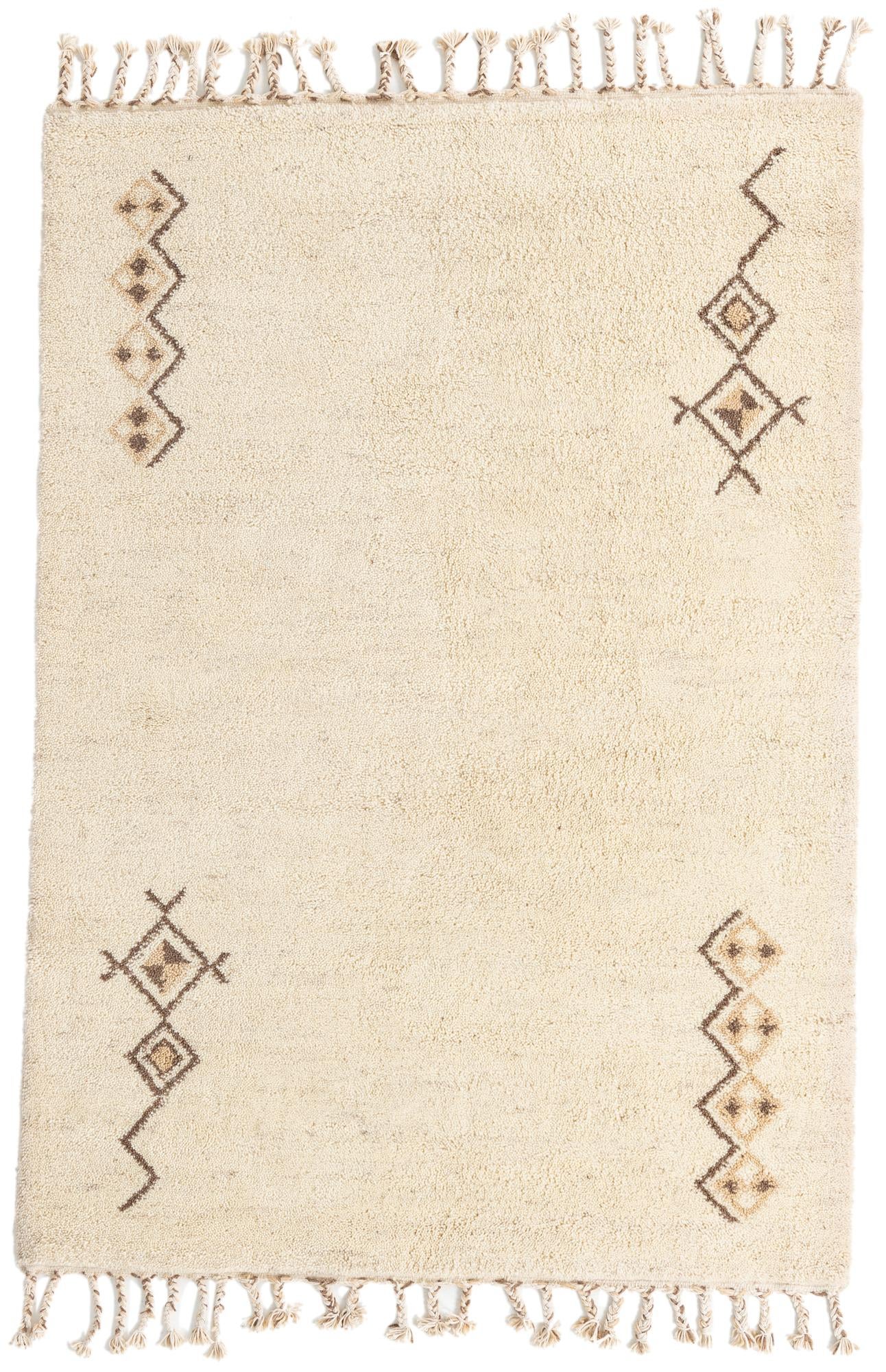 5' 8 x 8' Hand Knotted Moroccan Wool Rug