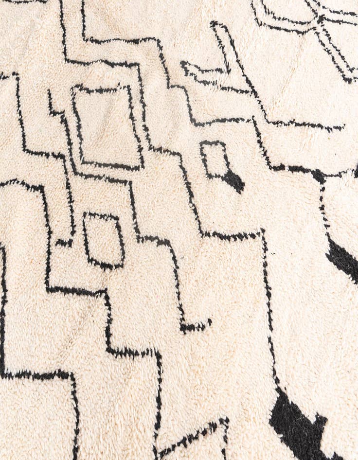 Detail image of 6' 3 x 9' 5  Hand Knotted Moroccan Wool Rug