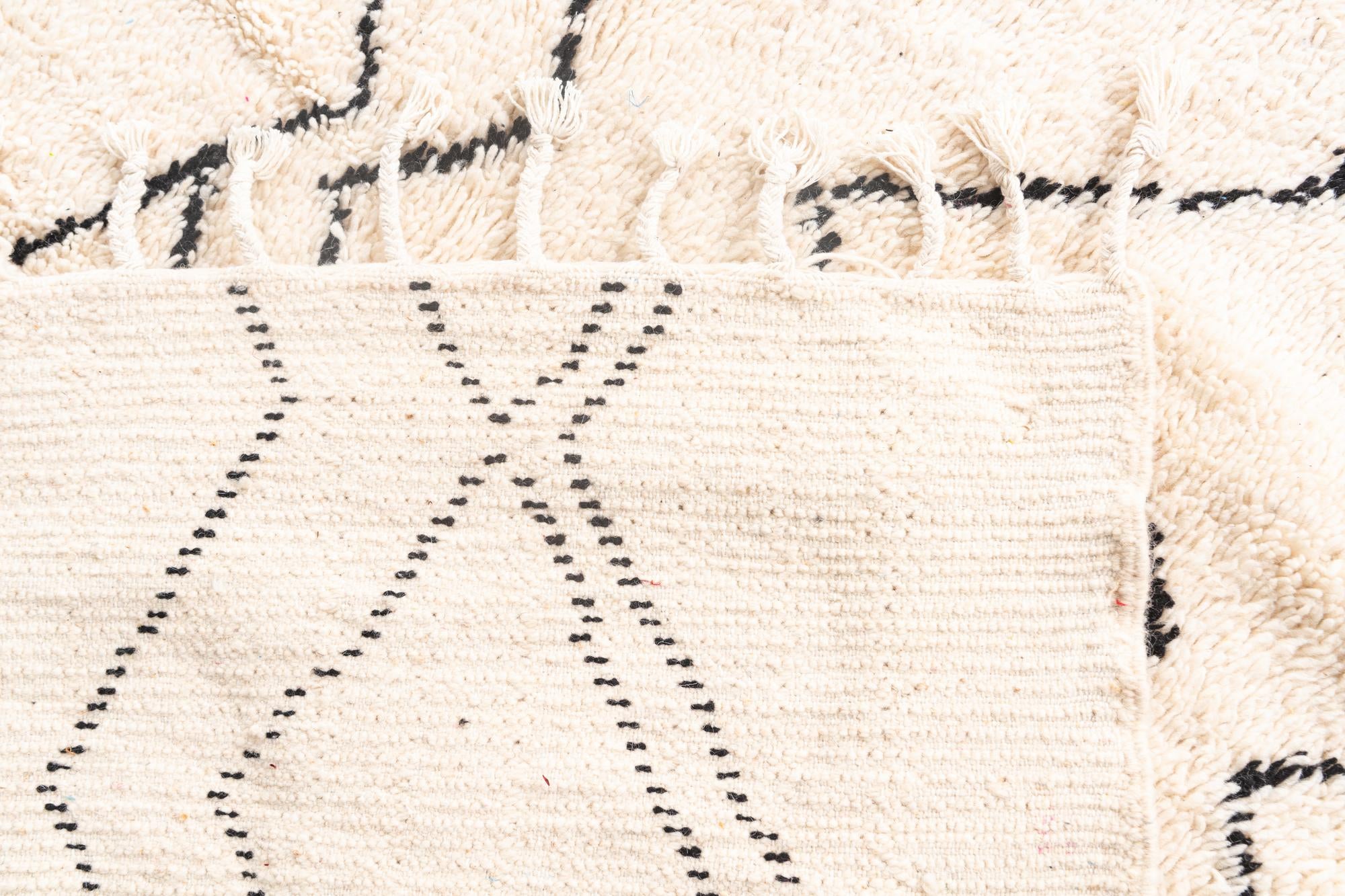 6' 3 x 9' 5 Hand Knotted Moroccan Wool Rug