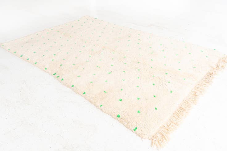 Detail image of 5' 2 x 8' Hand Knotted Moroccan Wool Rug