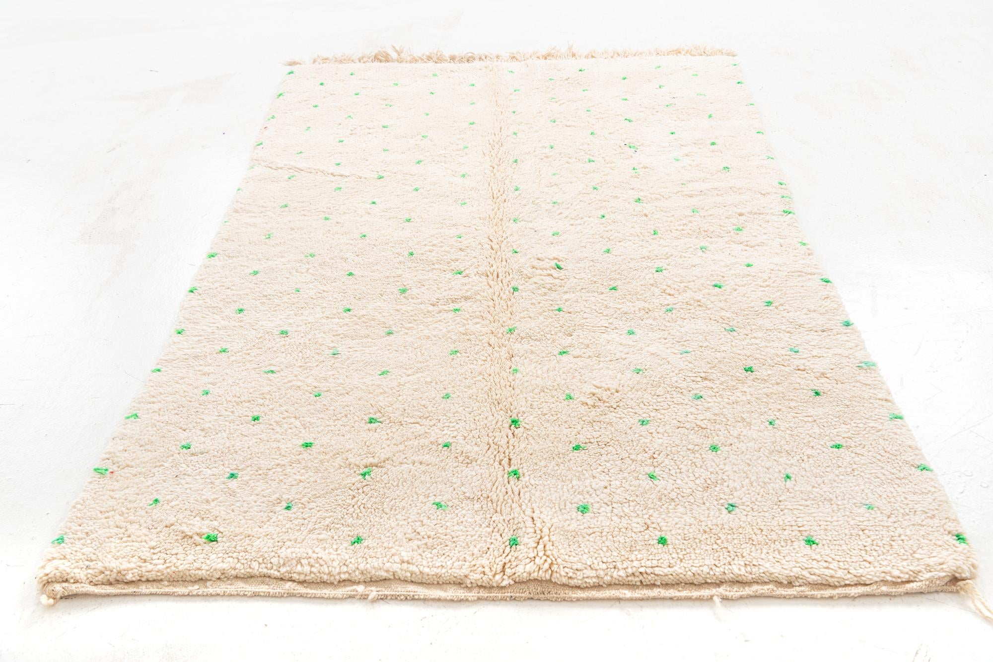 5' 2 x 8' Hand Knotted Moroccan Wool Rug