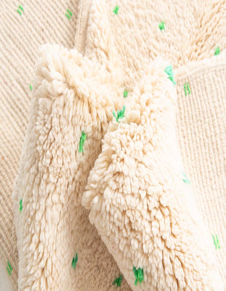 Detail image of 5' 2 x 8'  Hand Knotted Moroccan Wool Rug