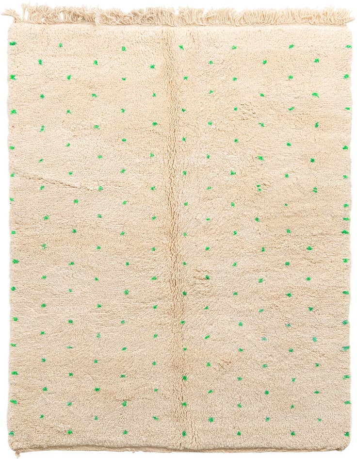 Detail image of 5' 2 x 8' Hand Knotted Moroccan Wool Rug